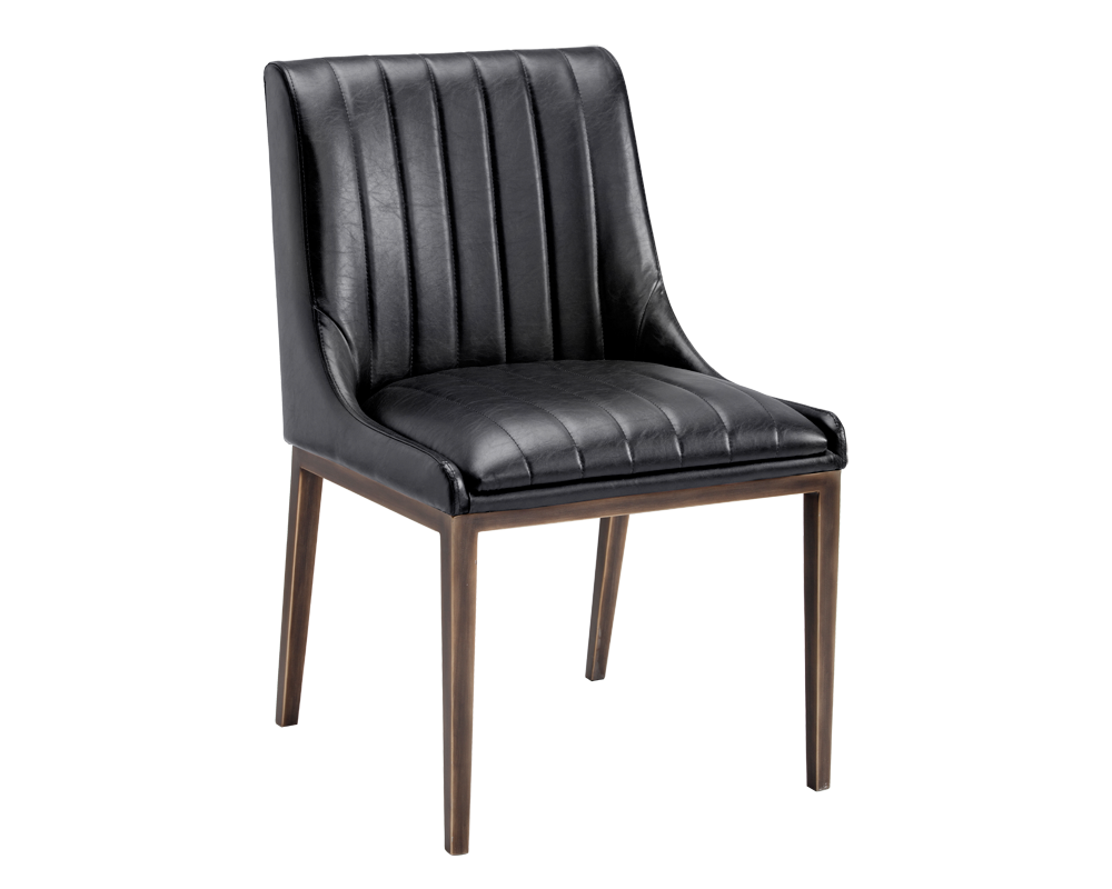 SUNPAN  112205  HALDEN DINING CHAIR BLACK SET OF TWO