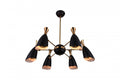 CWI LIGHTING  1016P43-6-129  Rolin 12 Light Down Chandelier with Matte Black & Satin Gold finish