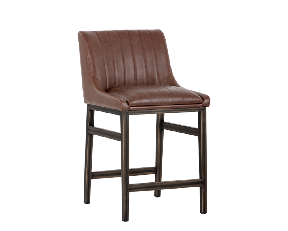 SUNPAN  101745  HALDEN ARMLESS COUNTER STOOL - RUSTIC BRONZE
