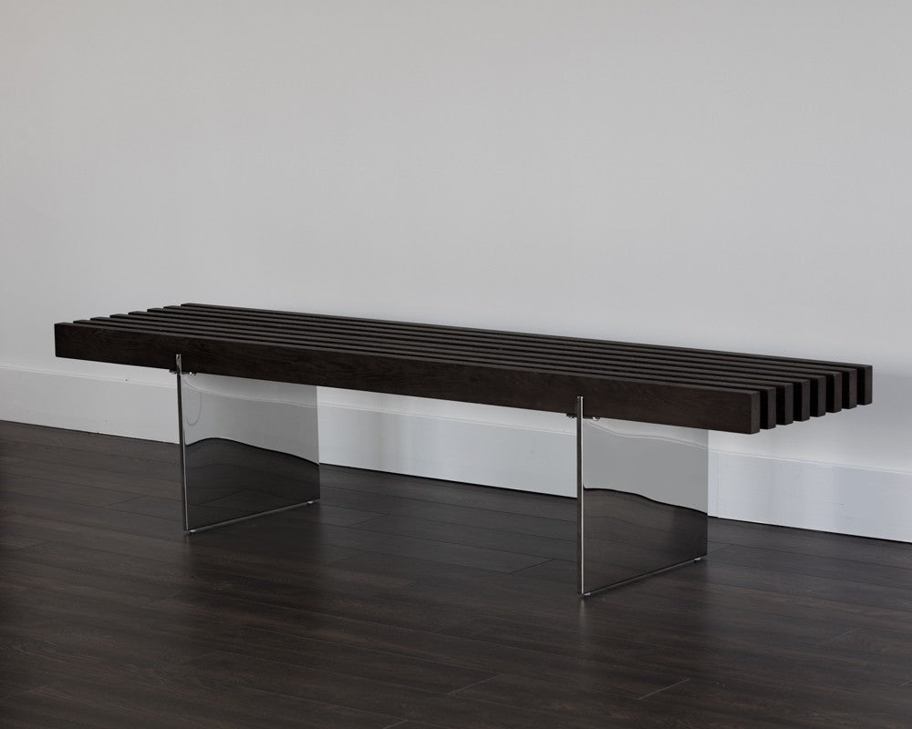 SUNPAN  106370  ATTICUS BENCH - BLACK ASH