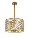 CWI LIGHTING   1026P16-4-193  Belinda 4 Light Chandelier with Champagne Finish