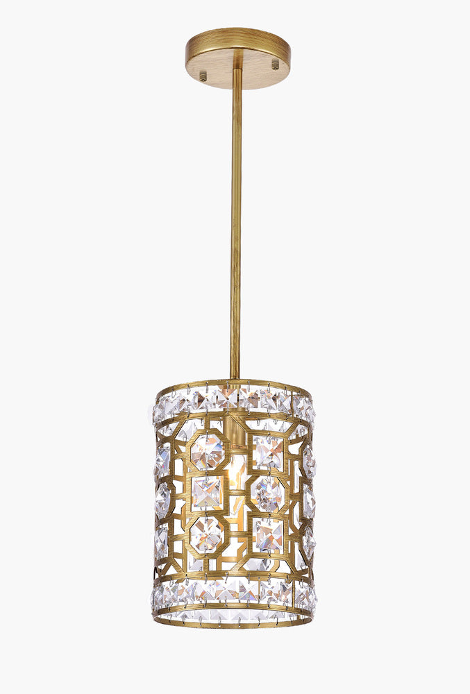 CWI LIGHTING  1026P7-1-193   Belinda 1 Light Pendant with Champagne Finish
