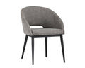 SUNPAN  102743  THATCHER DINING CHAIR - BLACK BASE - ANTIQUE GREY