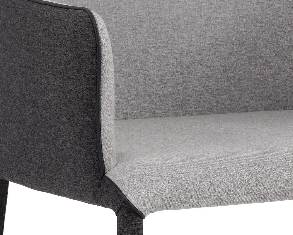 SUNPAN  103158  RENEE ARMCHAIR - ARMOUR GREY FABRIC / DARK SLATE FABRIC