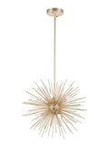 CWI LIGHTING  1034P16-6-620  Savannah 6 Light Chandelier with Gold Leaf Finish
