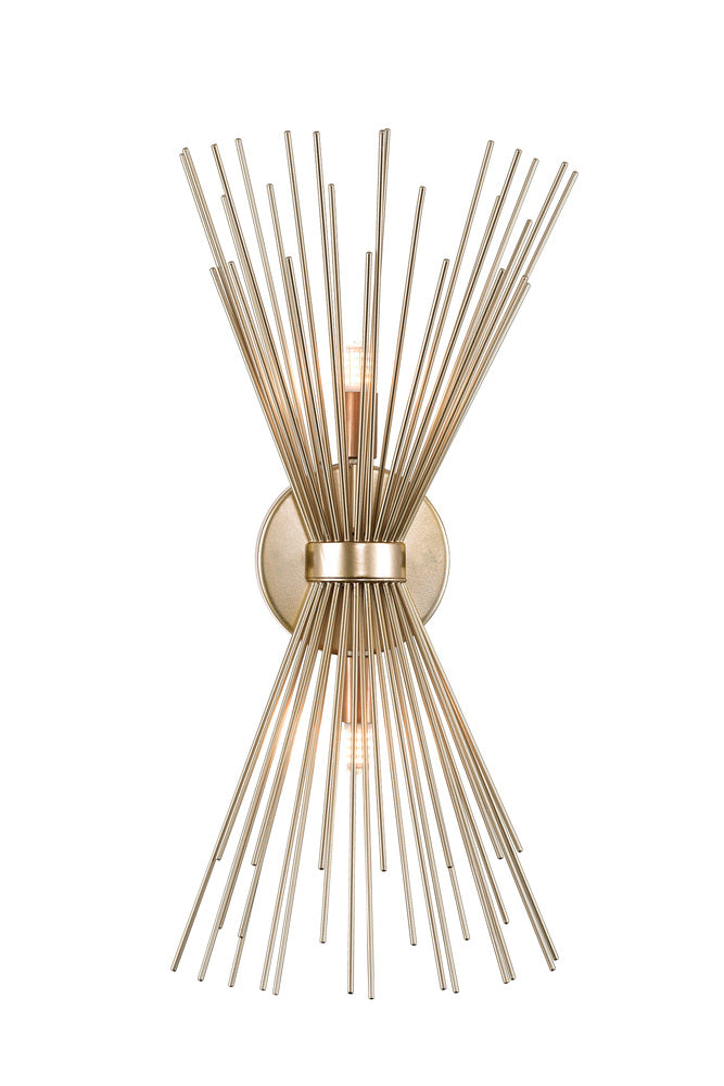 CWI LIGHTING  1034W8-2-620  Savannah 2 Light Wall Sconce with Gold Leaf Finish