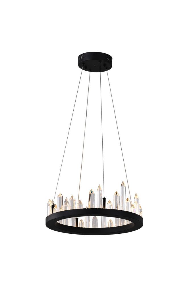 CWI LIGHTING   1043P16-101  Juliette LED Chandelier with Black Finish