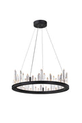 CWI LIGHTING  1043P24-101  Juliette LED Chandelier with Black Finish
