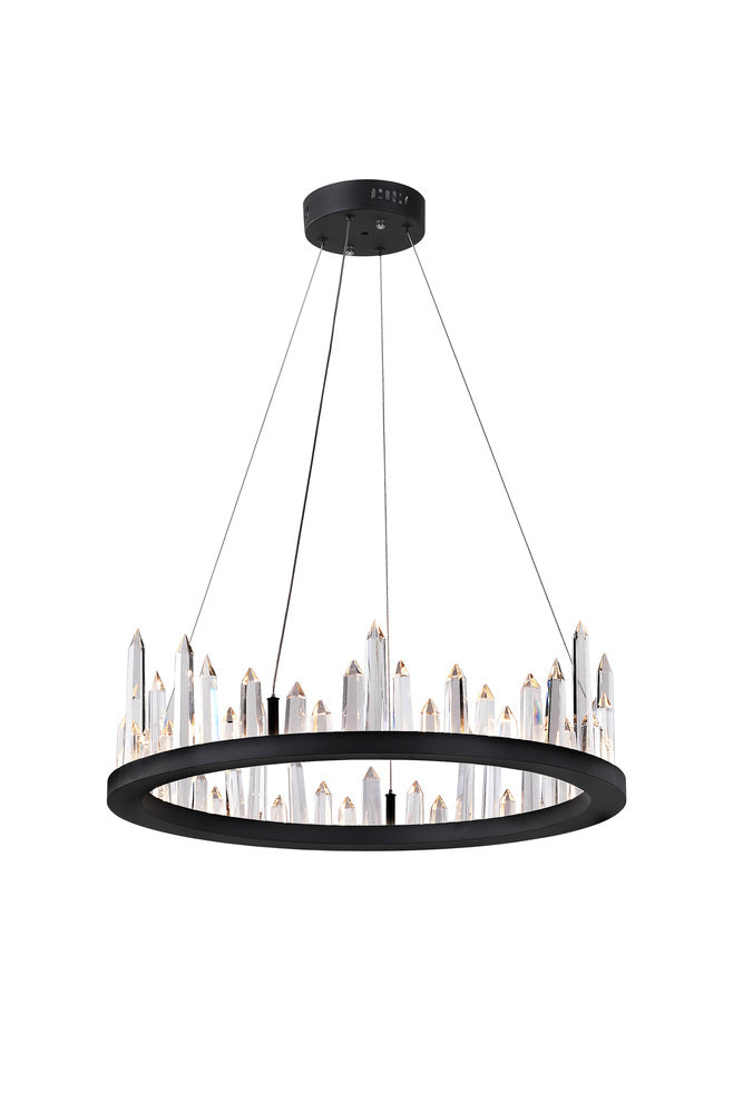 CWI LIGHTING  1043P24-101  Juliette LED Chandelier with Black Finish