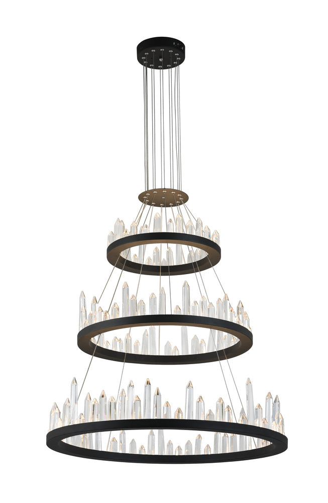 CWI LIGHTING    1043P42-3-101  Juliette LED Chandelier with Black Finish