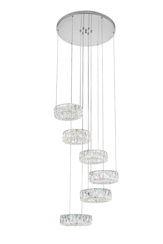 CWI LIGHTING  1044P24-601-R-6C  Madeline LED Chandelier with Chrome Finish
