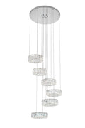 CWI LIGHTING  1044P24-601-R-6C  Madeline LED Chandelier with Chrome Finish