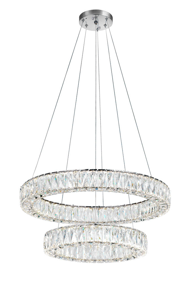 CWI LIGHTING  1044P32-601-R-2C-B  Madeline LED Chandelier with Chrome Finish