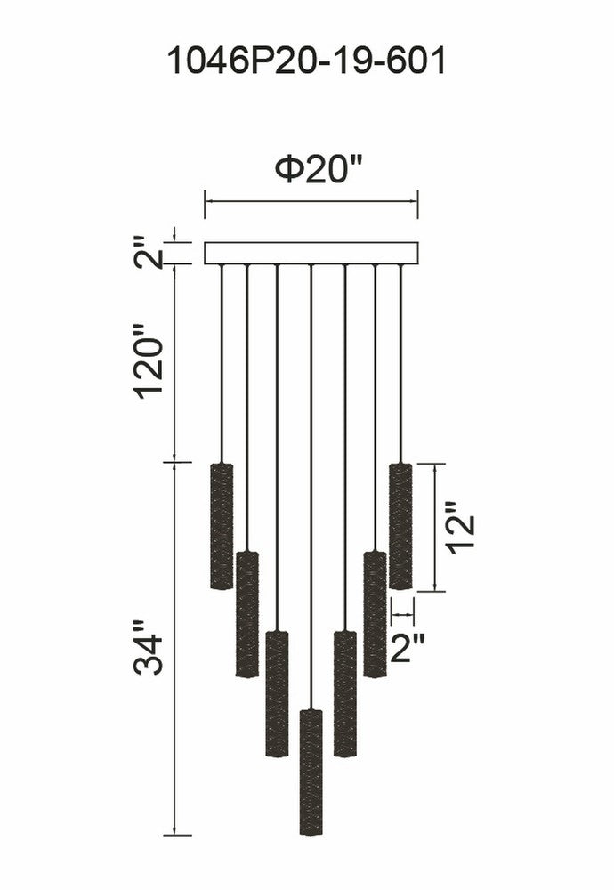 CWI LIGHTING  1046P20-19-601  Celina LED Chandelier with Chrome Finish