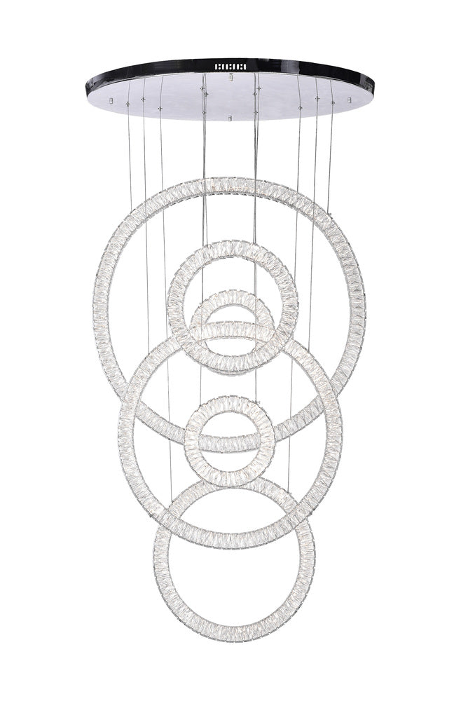 CWI LIGHTING   1046P34-6-601   Celina LED Chandelier with Chrome Finish