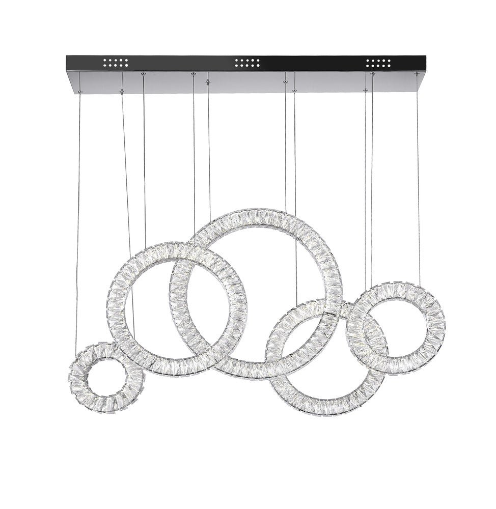 CWI LIGHTING  1046P43-5-601-RC  Celina LED Chandelier with Chrome Finish