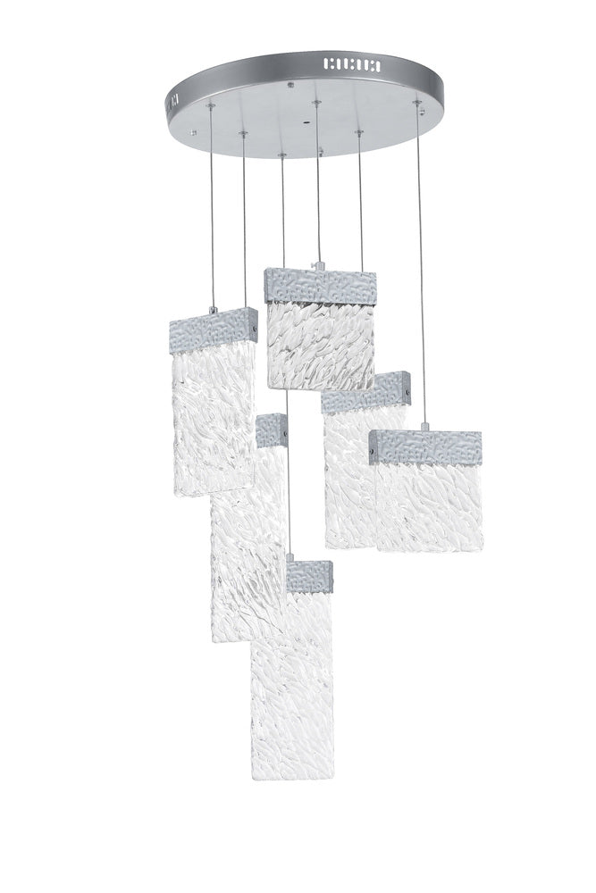 CWI LIGHTING  1090P16-6-269  Carolina LED Chandelier with Pewter Finish