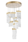 CWI LIGHTING   1090P20-10-620  Carolina LED Chandelier with Gold Leaf Finish