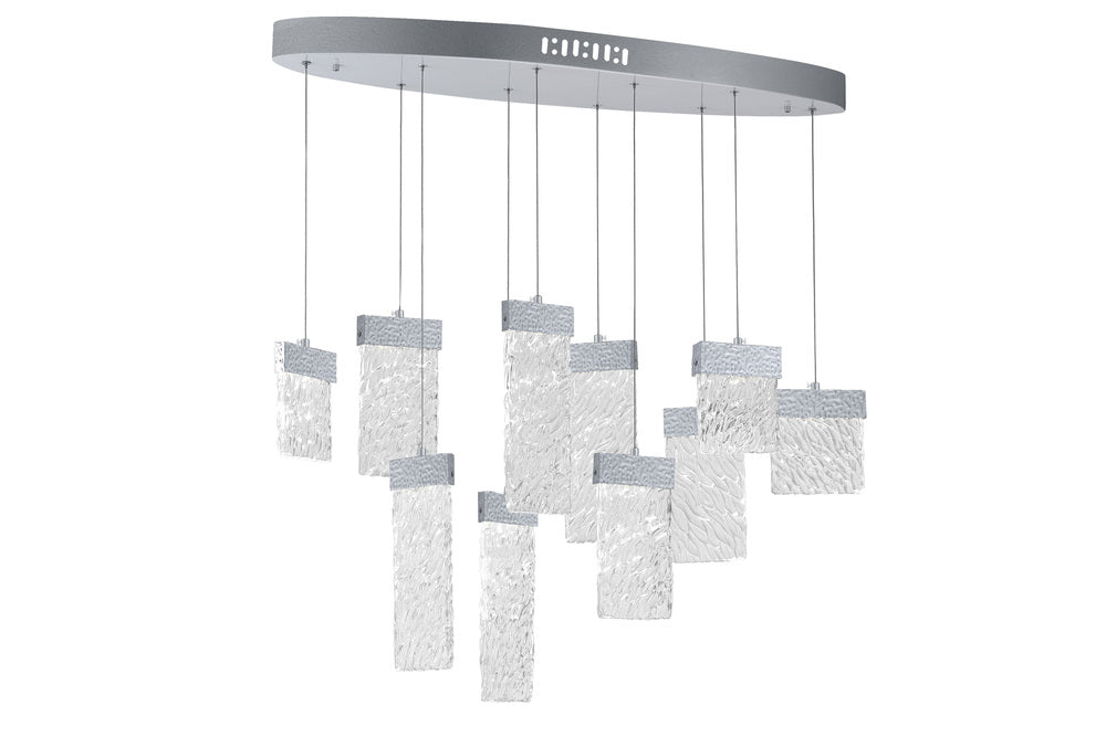 CWI LIGHTING  1090P40-10-269-O  Carolina LED Chandelier with Pewter Finish