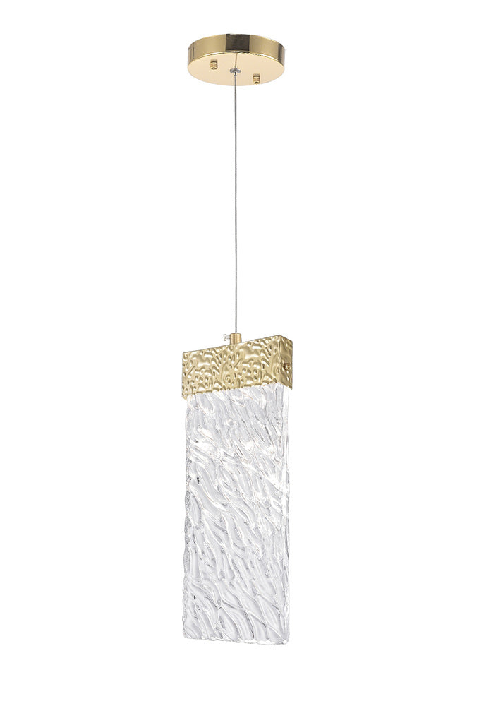 CWI LIGHTING  1090P5-1-620-A  Carolina LED Pendant with Gold Leaf Finish