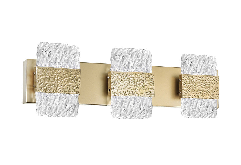 CWI LIGHTING  1090W21-3-620  Carolina LED Wall Sconce with Gold Leaf Finish
