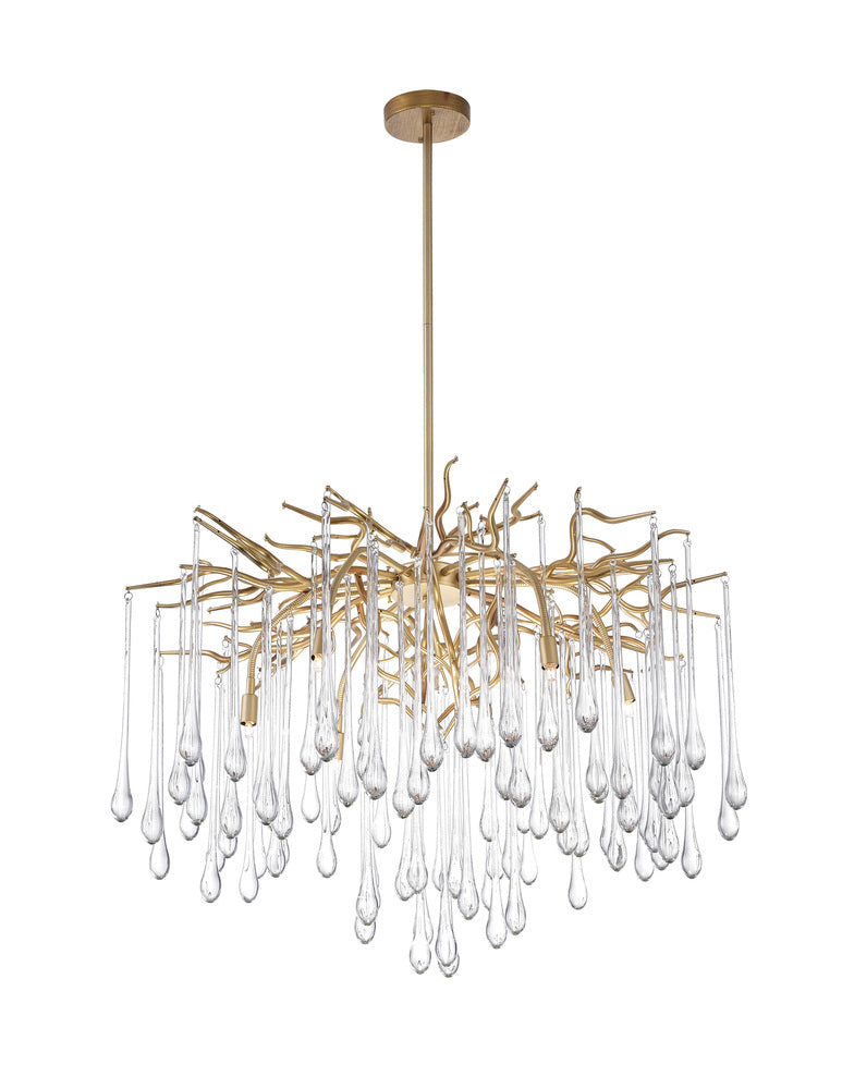CWI LIGHTING   1094P26-6-620  Anita 6 Light Chandelier with Gold Leaf Finish