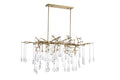 CWI LIGHTING   1094P47-10-620  Anita 10 Light Chandelier with Gold Leaf Finish