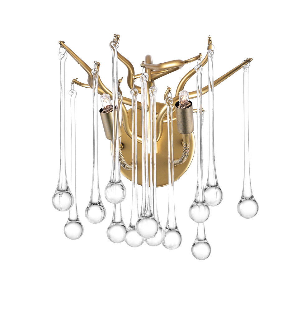 CWI LIGHTING  1094W10-2-620  Anita 2 Light Wall Sconce with Gold Leaf Finish