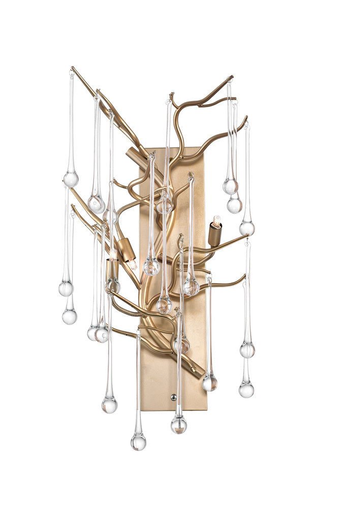 CWI LIGHTING  1094W11-3-620  Anita 3 Light Wall Sconce with Gold Leaf Finish