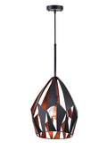CWI LIGHTING  1114P12-1-271  Oxide 1 Light Down Pendant with Black+Copper Finish