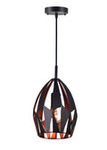 CWI LIGHTING  1114P8-1-271  Oxide 1 Light Down Pendant with Black+Copper Finish