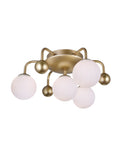 CWI LIGHTING  1125C16-4-268  Element 4 Light Flush Mount with Sun Gold Finish