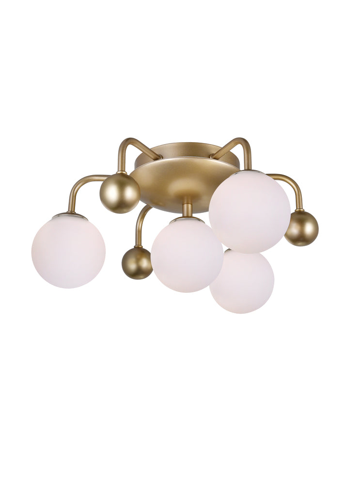 CWI LIGHTING  1125C16-4-268  Element 4 Light Flush Mount with Sun Gold Finish