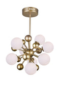 CWI LIGHTING  1125P16-8-268  Element 8 Light Chandelier with Sun Gold Finish