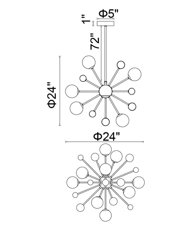 CWI LIGHTING   1125P24-11-613  Element 11 Light Chandelier with Polished Nickel Finish