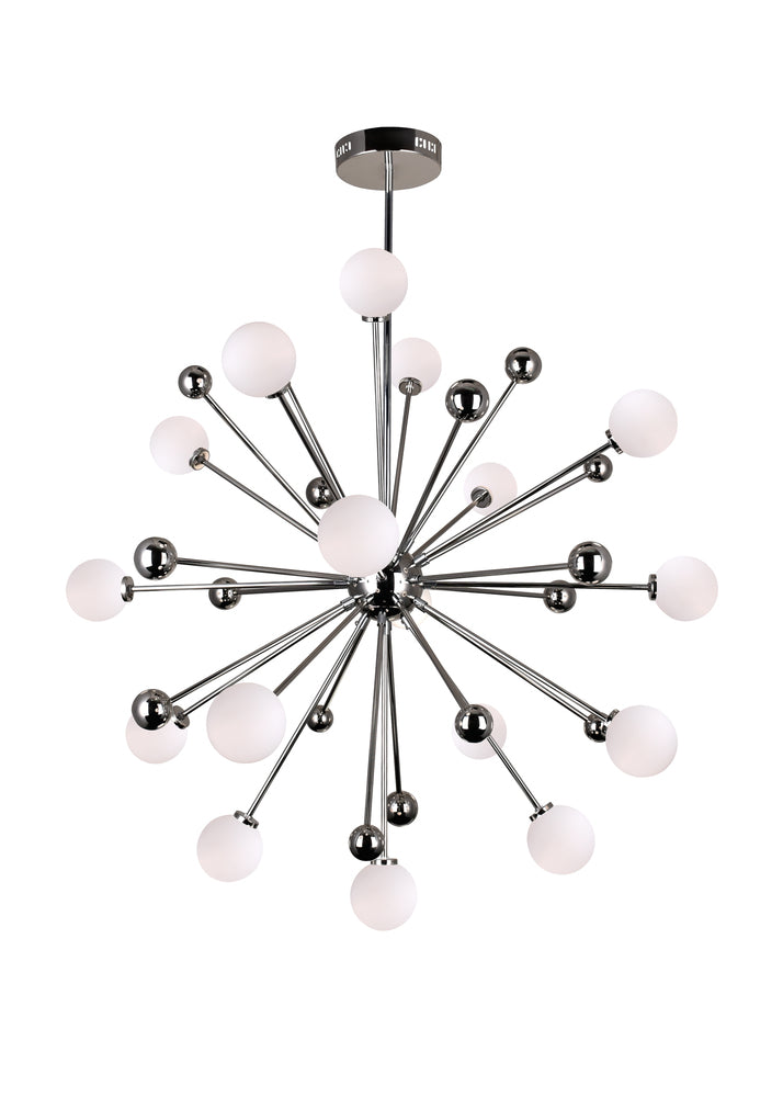 CWI LIGHTING  1125P39-17-613  Element 17 Light Chandelier with Polished Nickel Finish
