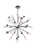 CWI LIGHTING  1125P39-17-613  Element 17 Light Chandelier with Polished Nickel Finish