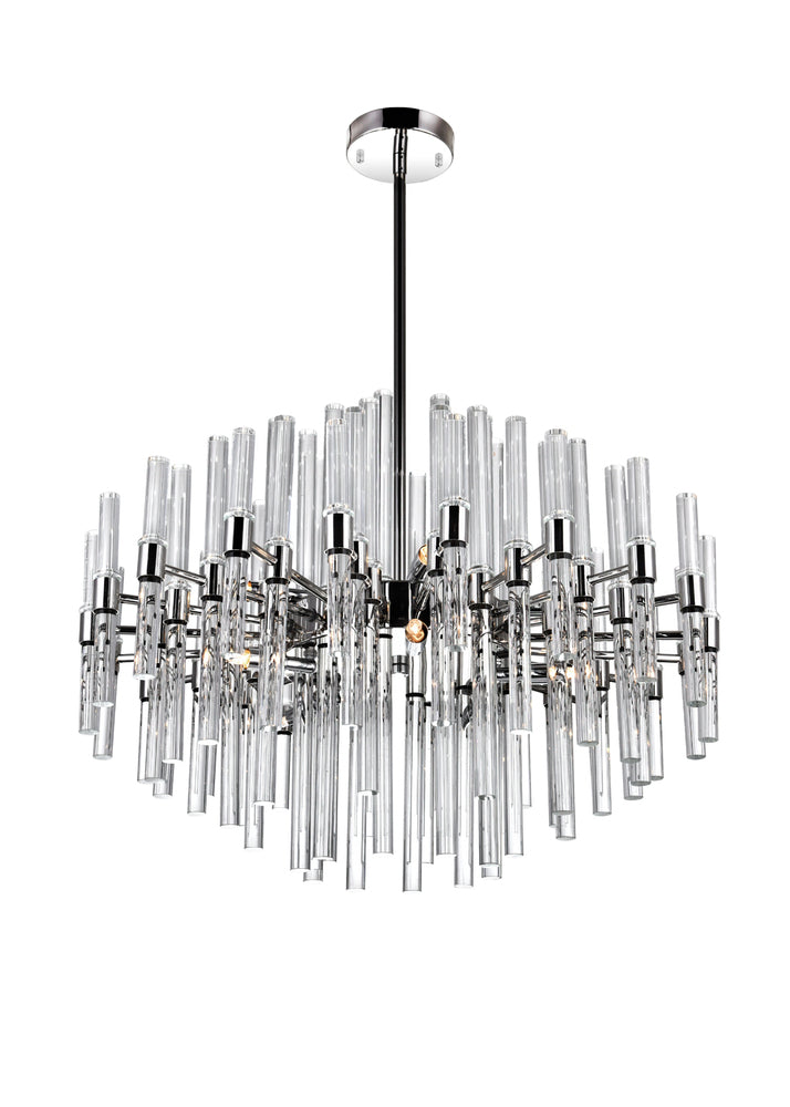 CWI LIGHTING  1137P26-10-613  Miroir 10 Light Chandelier with Polished Nickel Finish