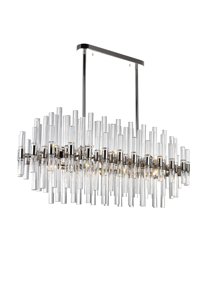 CWI LIGHTING  1137P40-16-613  Miroir 16 Light Pool Table Light with Polished Nickel Finish