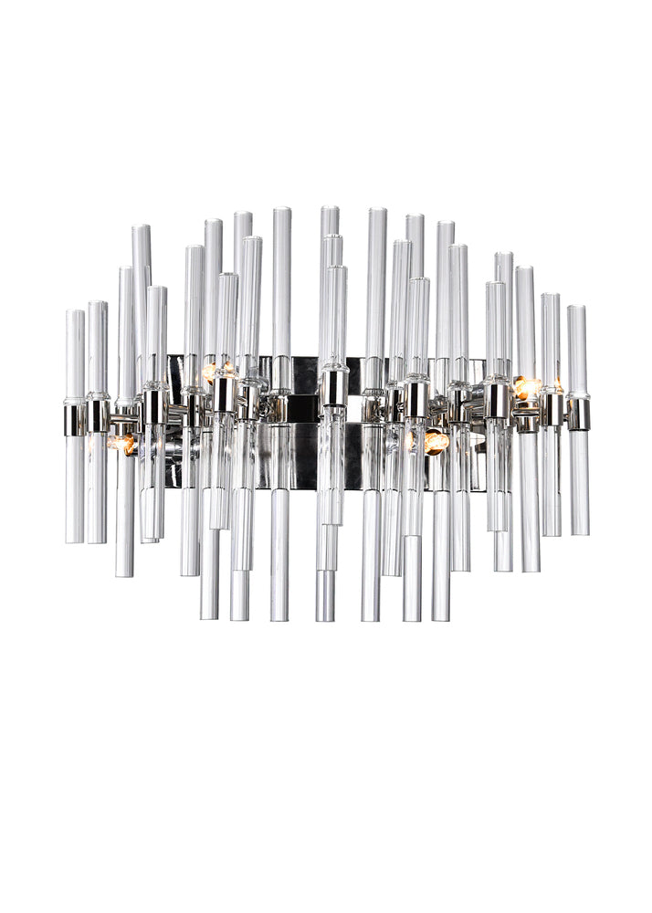CWI LIGHTING  1137W18-4-613  Miroir 4 Light Vanity Light with Polished Nickel Finish