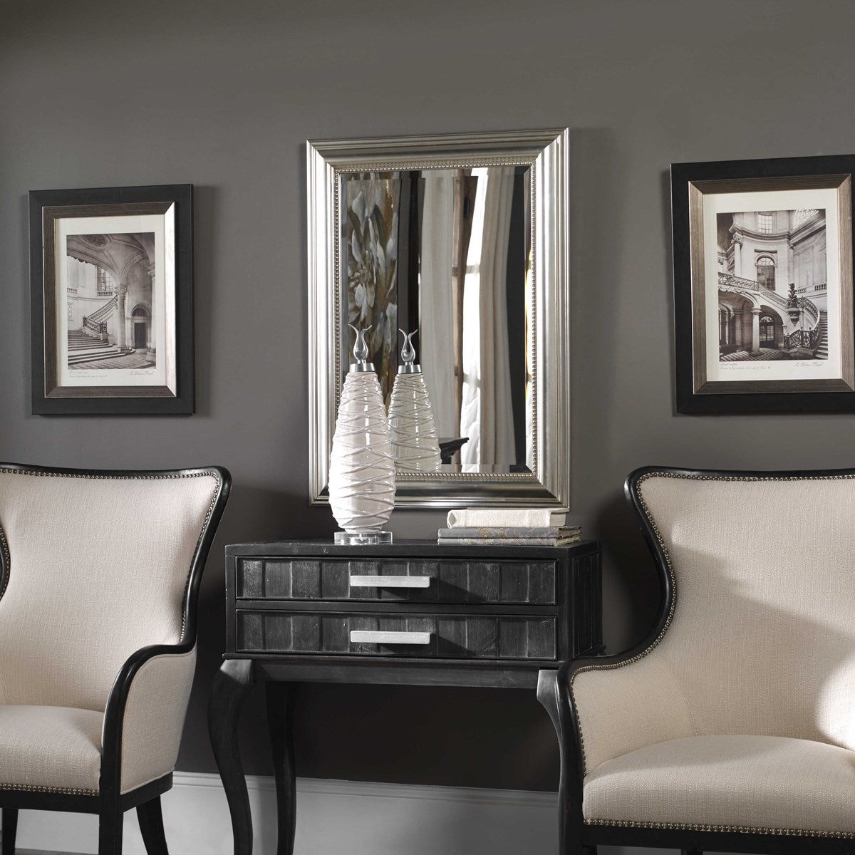 UTTERMOST  12005 B  STUART SILVER VANITY MIRROR