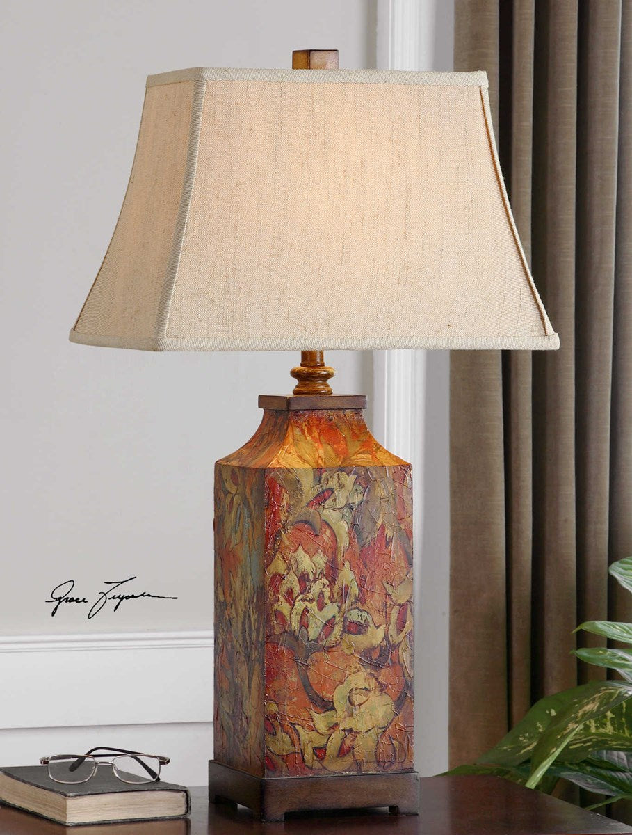 UTTERMOST  27678  COLOURFUL FLOWERS TABLE LAMP