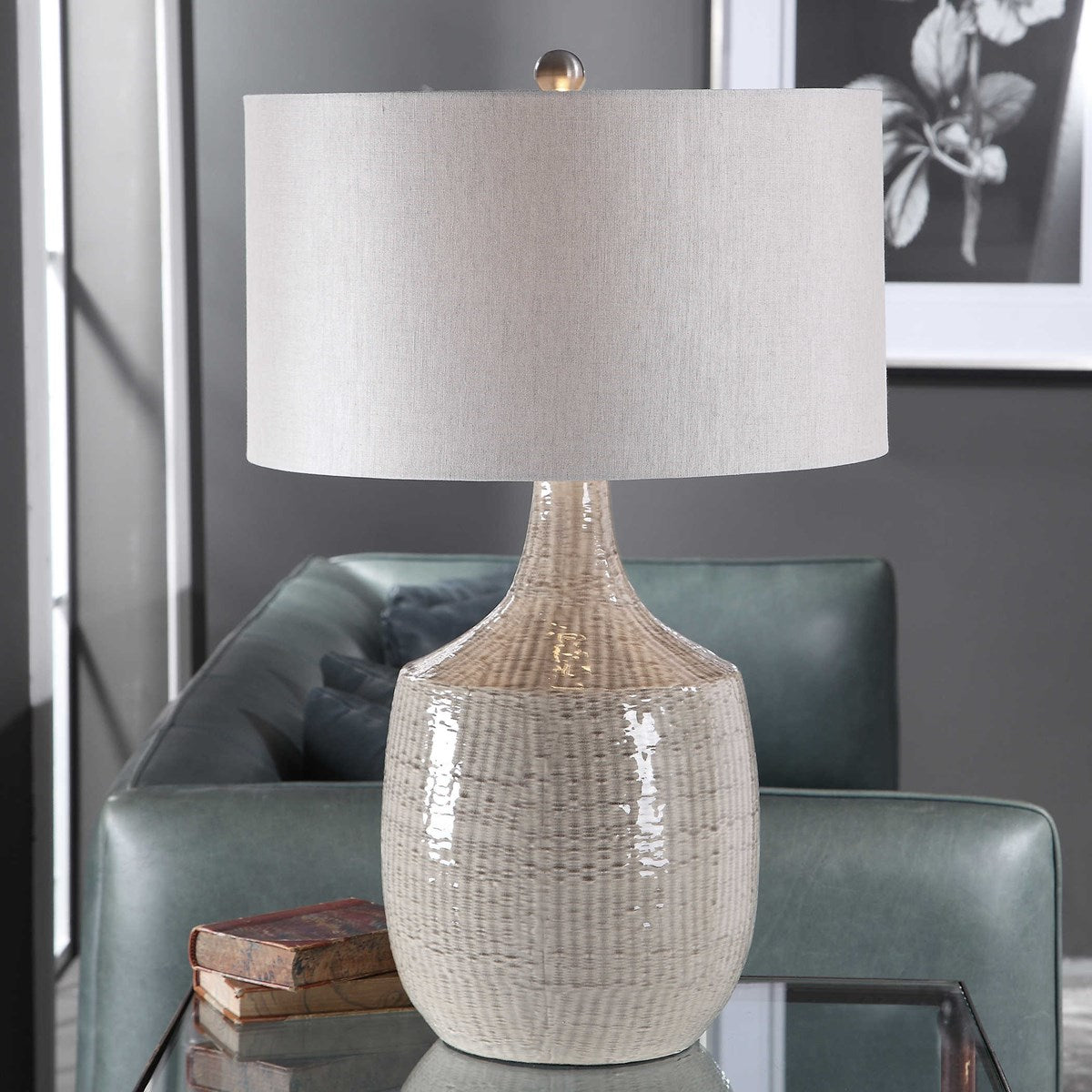 UTTERMOST  28205-1  FELIPE GRAY TABLE LAMP