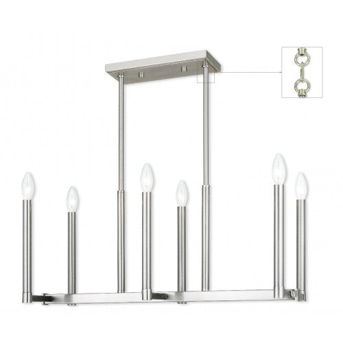 LIVEX LIGHTING 40256-91  Alpine  Linear Chandelier