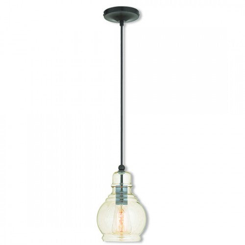 LIVEX LIGHTING  40618-92 Art Glass Mini Pendant