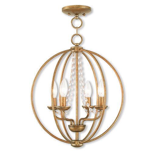 LIVEX LIGHTING  40914-48  Arabella Mini Chandelier/Ceiling Mount