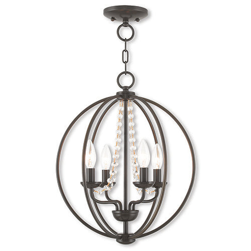LIVEX LIGHTING  40914-92 Arabella  Mini Chandelier/Ceiling Mount