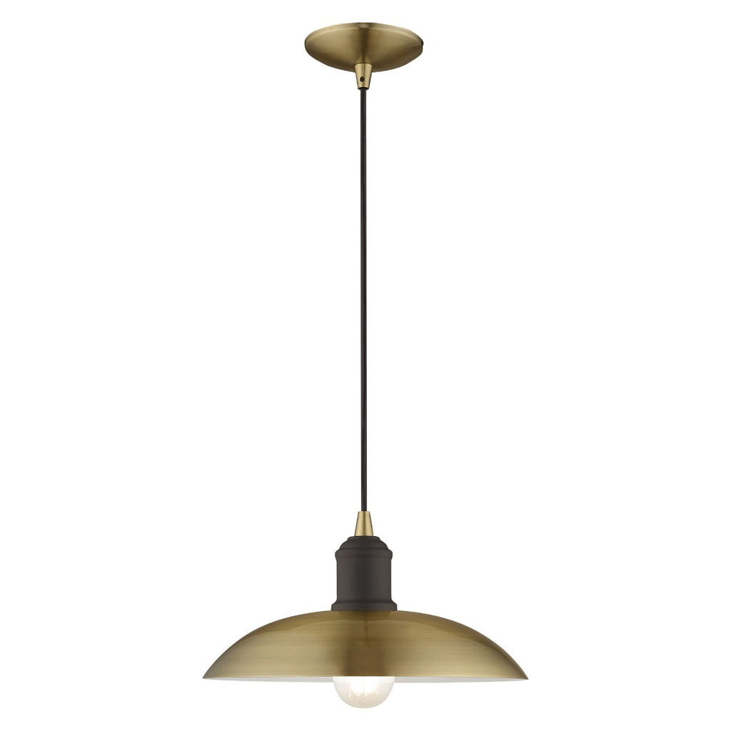 LIVEX LIGHTING  41193-01 Metal Shade Mini Pendant