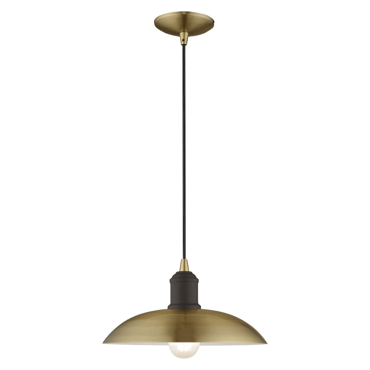 LIVEX LIGHTING  41193-01 Metal Shade Mini Pendant