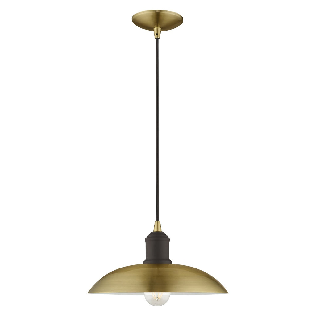 LIVEX LIGHTING  41193-01 Metal Shade Mini Pendant